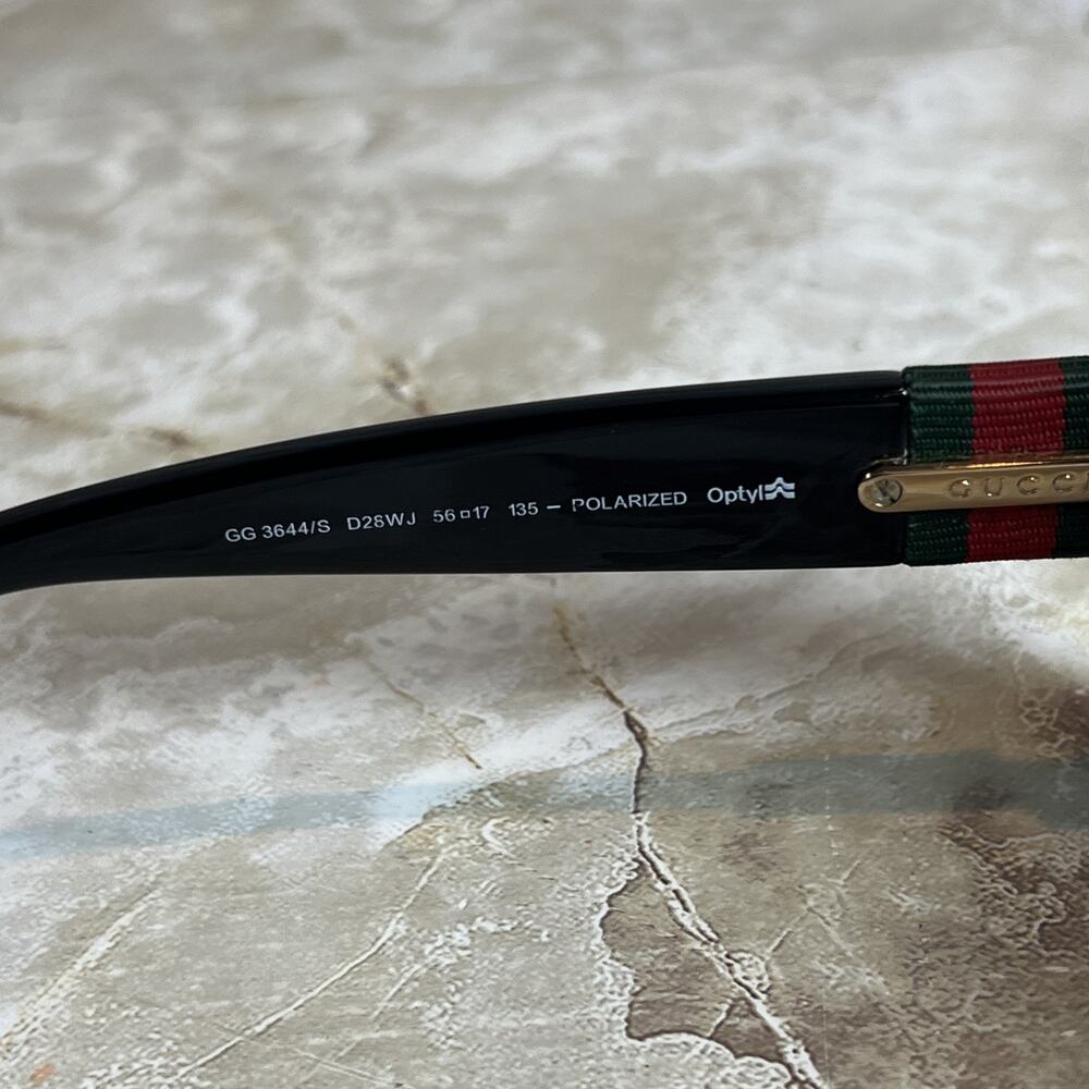 Gucci Sunglasses GG3644/S D28WJ Polished Black FOR FRAMES - SCRATCHED LENSES - Picture 5 of 11